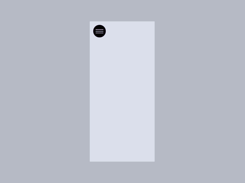 fullscreen navigation menu